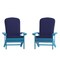 Flash Furniture Blue Adirondack Chairs with Blue Cushions, 2PK 2-JJ-C14501-CSNBL-BLU-GG - alternate 2